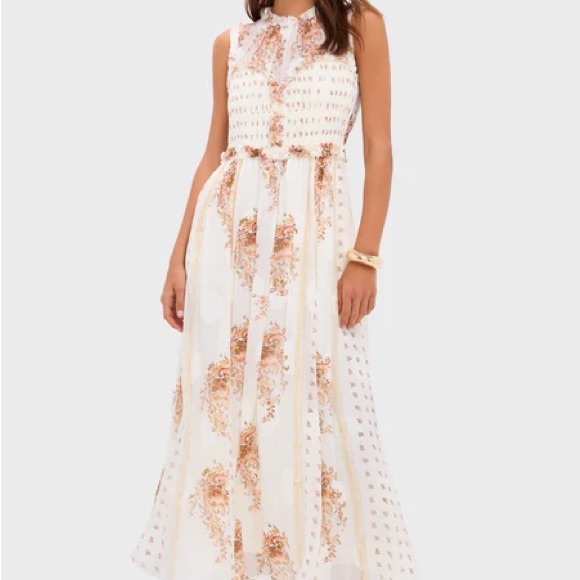 Ulla Johnson Dresses & Skirts - Ulla Johnson Cream and Pink Floral Maxi Dress